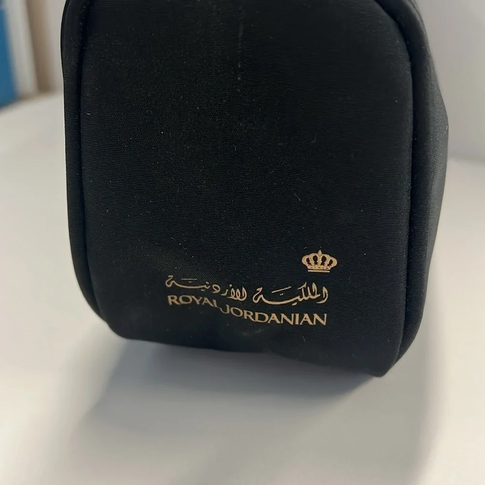 Salvatore Ferragamo Black Nylon Zip Make Up Bag Pouch